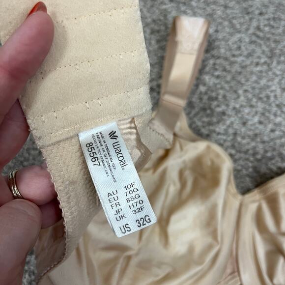Wacoal 85567 Awareness Full Figure Seamless Bra Floral Natural Nude Sand 32G - Picture 4 of 8